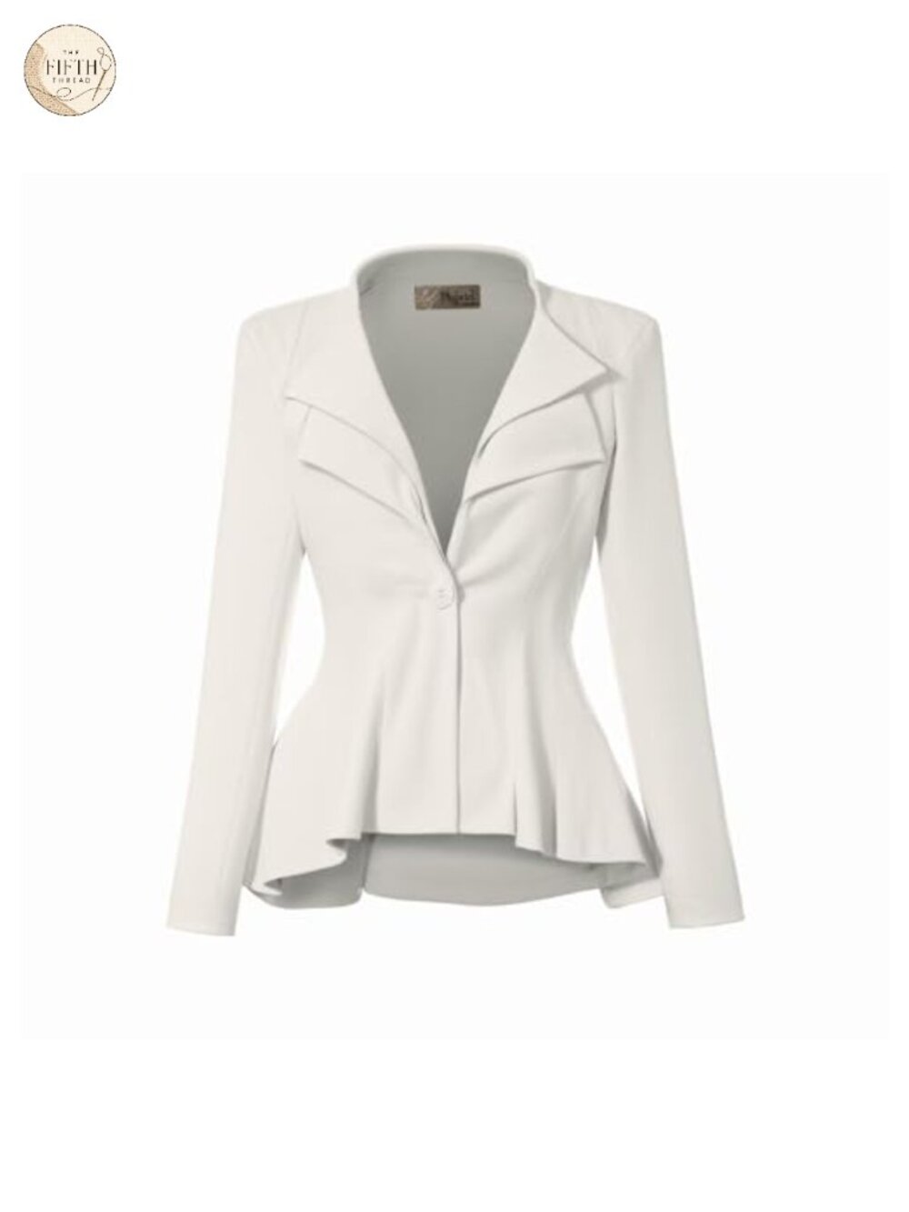 Women's Stretch Blazer Oversized Double Notch Lapel Long Sleeve Work Office